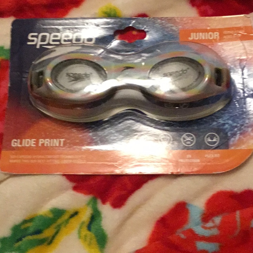 NWT Speedo Jr. Glide Print anti fog googles